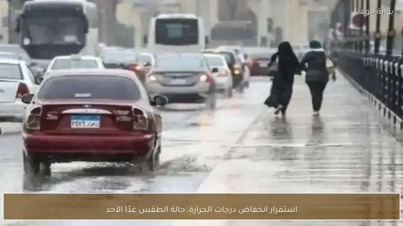 توقعات حالة الطقس ليوم الأحد مع استمرار موجة انخفاض درجات الحرارة المتوقعة